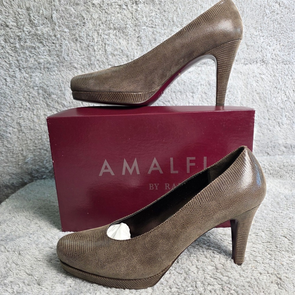 Amalfi Taupe Textured Heels - Picture 3 of 9